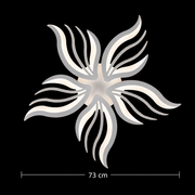 LED chandelier with remote control SAKURA 62W, 5 Petals, Cold/Warm/Neutral light, Dimmable, White