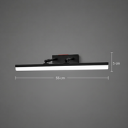 LED wall lamp, MALAWI, 6W, linear, Warm/Neutral/Cold light, Black