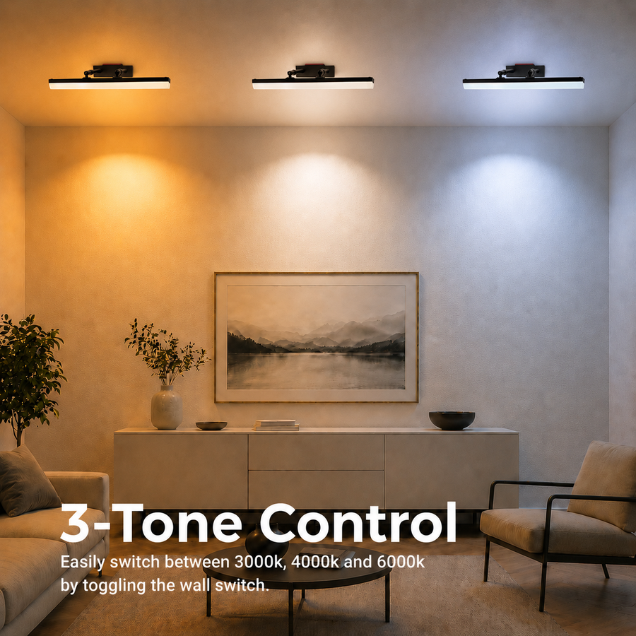 BALATON LED wall light, 10W, linear, Warm/Neutral/Cold light, Shiny Chrome