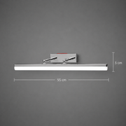 BALATON LED wall light, 10W, linear, Warm/Neutral/Cold light, Shiny Chrome