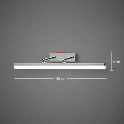 BALATON LED wall light, 10W, linear, Warm/Neutral/Cold light, Shiny Chrome