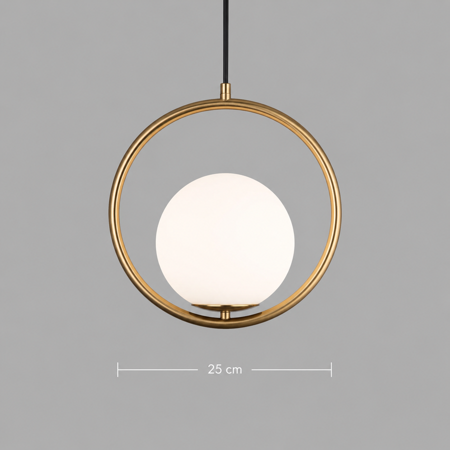 LOFT Haven Chandelier, 1x E27, White Gold, Metal, Adjustable Height