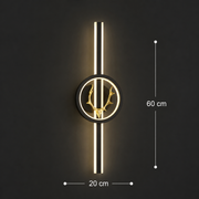 Aplica LED Decorativa CERBOS, 42W, 60cm, Lumina Calda / Neutra/ Rece, Negru, Metal si Acril