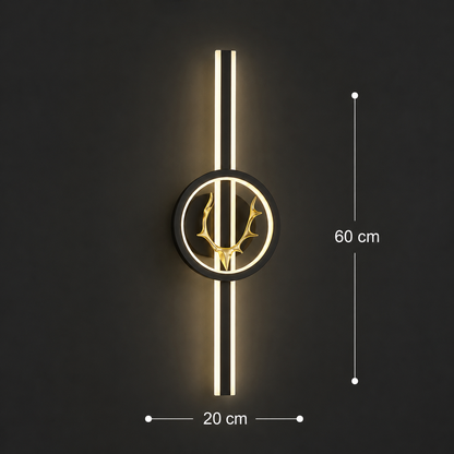Aplica LED Decorativa CERBOS, 42W, 60cm, Lumina Calda / Neutra/ Rece, Negru, Metal si Acril