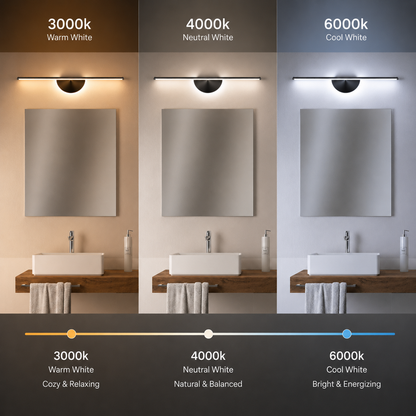 Aplica LED Decorativa BARAM, 21W, 60cm, Lumina Calda / Neutra/ Rece, Negru, Metal si Acril