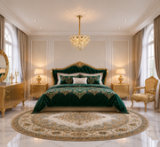 Candelabru Cristal FLEUR Nobile 5xE14, Diametru 40cm, Inaltime 30cm, Auriu Lucios, Inaltime Reglabila, Design Elegant