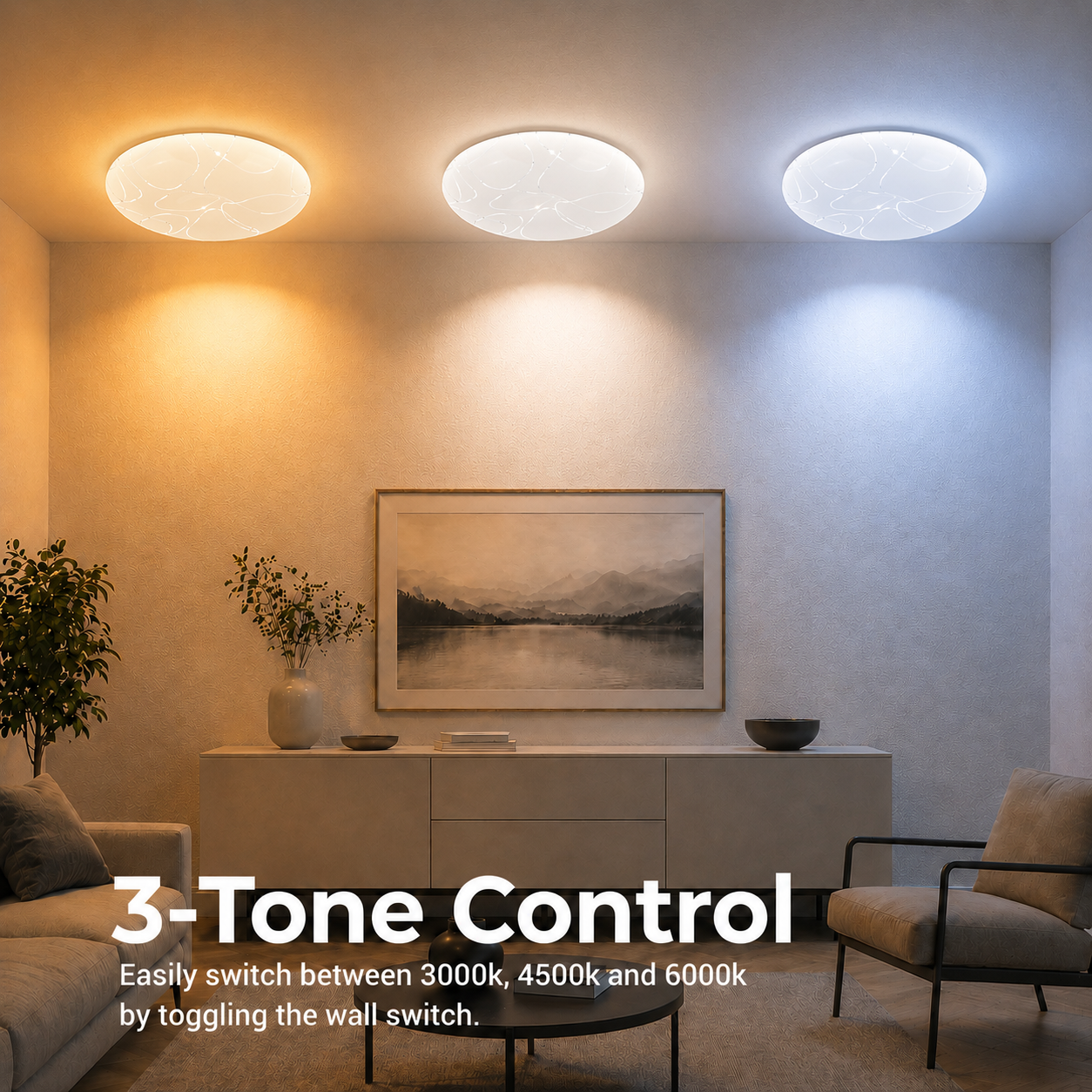 Plafonieră LED 35 cm, 31W, 3000K / 4000K / 6000K, Alb, Metal si Acril Plafoniere LED Default Title Alessandro Design