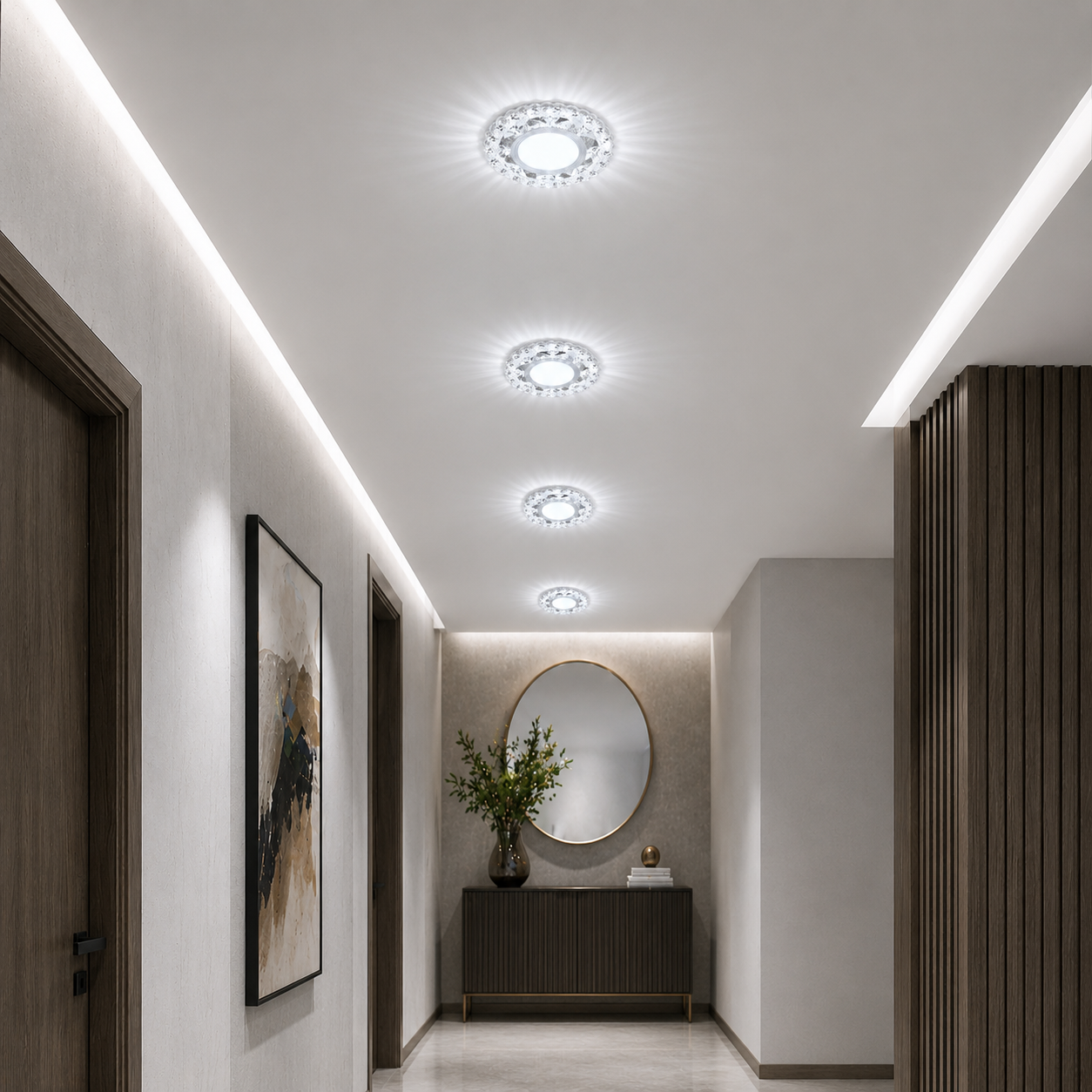Spot LED ORBITA, 5W, Rotund, Lumina Rece + RGB, Alb, Rasina si Sticla Spot LED Default Title Alessandro Design