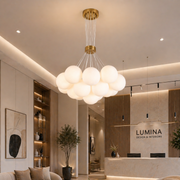 Lustra MODERNA LOFT Bagliore, Glob, 7xE27, Inaltime Reglabila, Auriu Lustre Moderne Default Title Alessandro Design