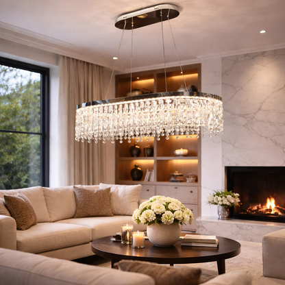 Candelabru LED cu Telecomanda, 114W, ROYALE Imperio , 70x33x120, Lumina Rece/Neutra/Calda, Dimabila, Argintiu, Cristal, Otel Lustre LED cu Telecomanda Default Title Alessandro Design