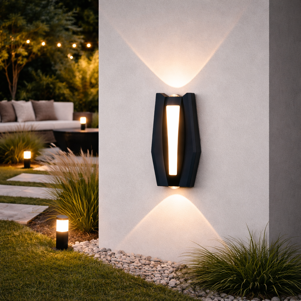 Aplica LED AX218 de Exterior si Interior, 2 Surse x 8W, Metalic, Negru, 3000K Aplice de Exterior Default Title Alessandro Design