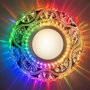 Spot LED ORBITA, 5W, Rotund, Lumina Rece + RGB, Alb, Rasina si Sticla Spot LED Default Title Alessandro Design