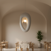 Lustra Moderna EON Eleganza, 49 cm, Suspendata, 1 X E27, Gri, Metal si Spuma, Inaltime Reglabila