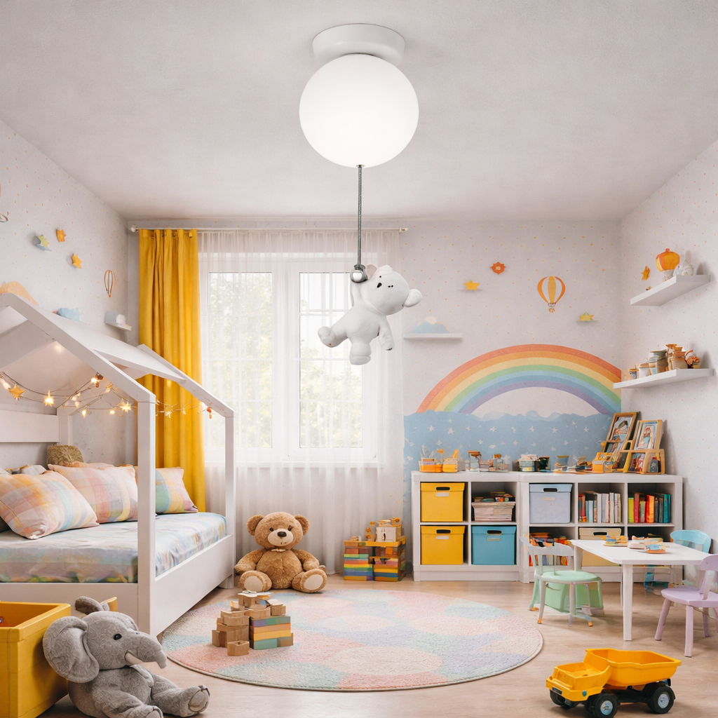 Lustra LED URSULETI Glob 18cm, Inaltime 50cm, 1xE27, Suspendata Lustre Copii Default Title Alessandro Design