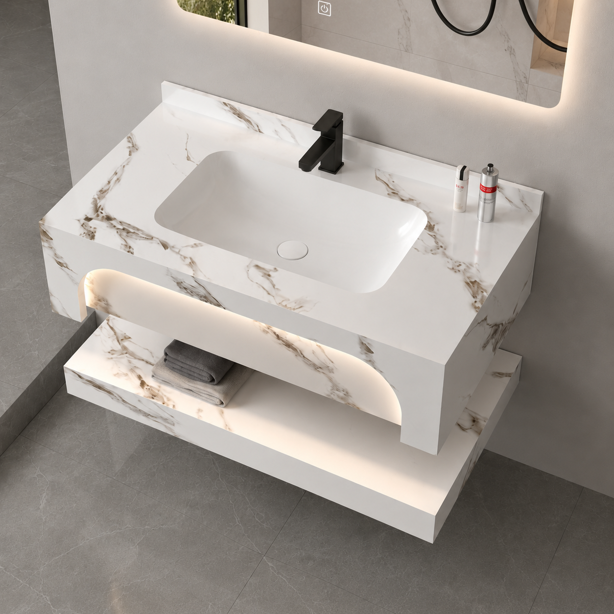 Set Mobilier VELIN pentru Baie, 60cm, 3 Piese, Alb Mobilier Baie Default Title Alessandro Design