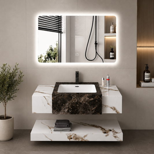Set Mobilier VANTA pentru Baie, 80cm, 3 Piese, Alb Mobilier Baie Default Title Alessandro Design