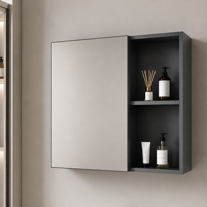 Set Mobilier SIENA pentru Baie ,Dulap Lavoar+Dulap Oglinda 60cm, 2 Piese, Gri si Alb Mobilier Baie Default Title Alessandro Design