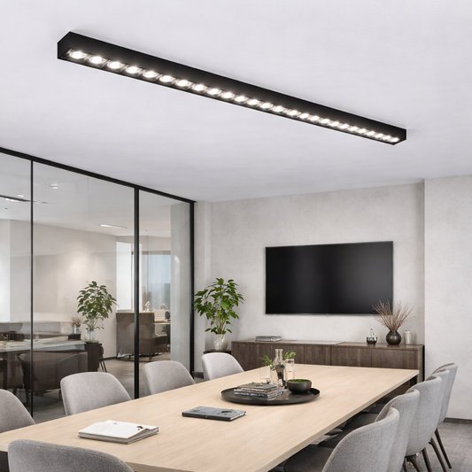 Proiector LED Liniar Aplicat Grilă 30W, Lumina Neutra 4000k, 30 surse, 80 x 3.5 x 6.5 cm Plafoniere LED Default Title Alessandro Design