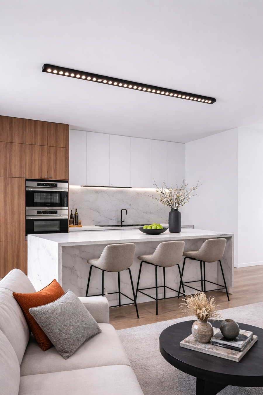 Proiector LED Liniar Aplicat Grilă 35W, Lumina Neutra 4000k, 35 surse, 94x3.5x6.5 cm Plafoniere LED Default Title Alessandro Design