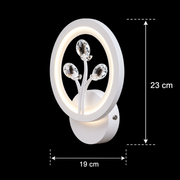 DAISY LED wall light, 14W, Cold/Warm/Neutral Light, White with Crystal Indoor wall lights Default Title Alessandro Design