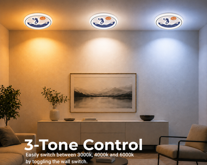 Lustra LED cu telecomanda 88W, Diametru 50cm, lumina Rece/Calda/Neutra, Albastru Lustre LED cu Telecomanda Default Title Alessandro Design