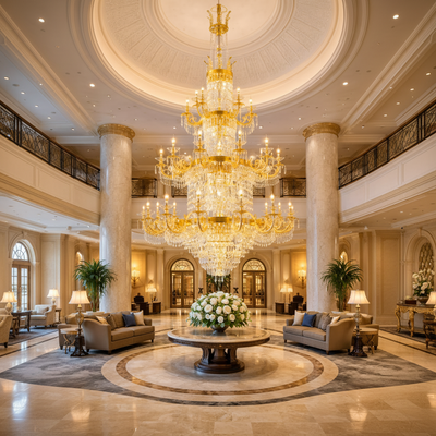 Crystal Chandelier CC8043/600H1800GD, Diameter 60cm, Height 180cm, Shiny Gold, Adjustable Height, Elegant Design
