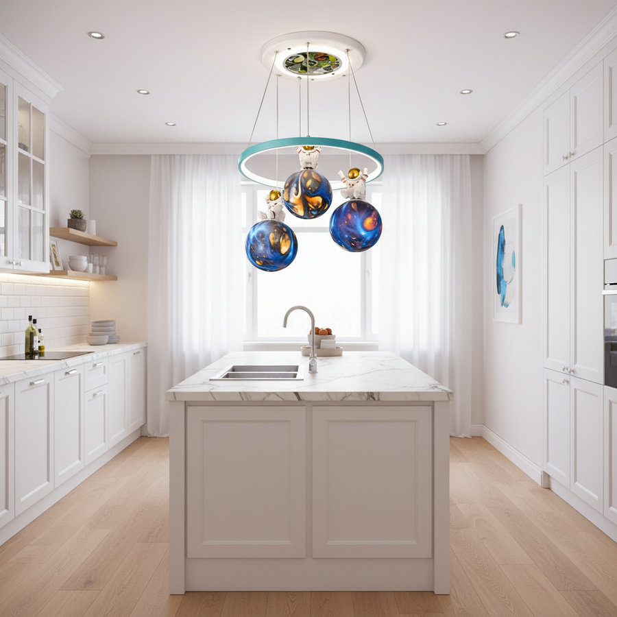 Lustra LED ASTRONAUT 35W, 3xE27, lumina Rece/Calda/Neutra, Alb Lustre Copii Default Title Alessandro Design