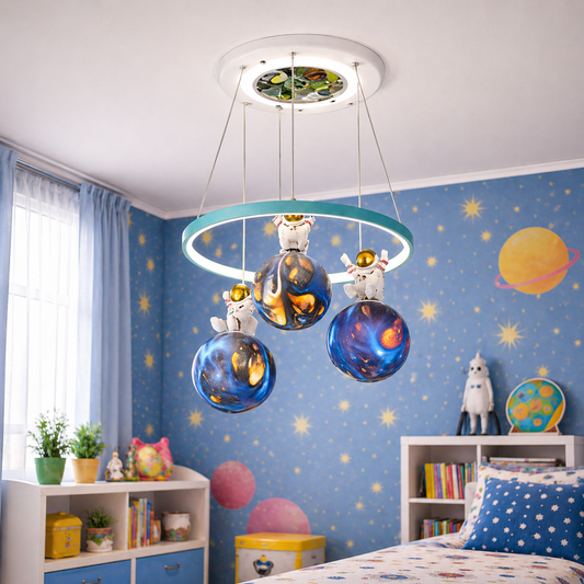 Lustra LED ASTRONAUT 35W, 3xE27, lumina Rece/Calda/Neutra, Alb Lustre Copii Default Title Alessandro Design