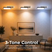LED chandelier with remote control CAROLINA 31W, 2 Elements, Cold/Warm/Neutral light, Dimmable, Black