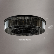 Crystal Chandelier Brady Ø40 cm, 6xE14, Gray Crystal Chandeliers Default Title Alessandro Design