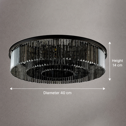 Crystal Chandelier Brady Ø40 cm, 6xE14, Gray Crystal Chandeliers Default Title Alessandro Design