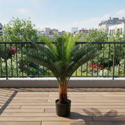 Planta Artificială Copac Tip Palmier, 18 frunze, 95 cm, Verde, cu Ghiveci