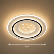 LED chandelier with remote control LINEA 125W, Round, Cold/Warm/Neutral light, Dimmable, Black