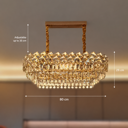 Crystal Chandelier WINDSOR Regalis 10x E14, Shiny Gold, Adjustable Height Crystal Chandeliers Default Title Alessandro Design