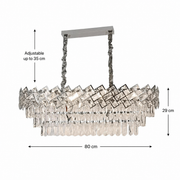 Crystal Chandelier WINDSOR Regalis 10xE14, Shiny Chrome, Adjustable Height Crystal Chandelier Default Title Alessandro Design