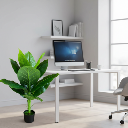 Plantă Artificială Tip Bananier Musa, 100 cm, Verde