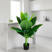 Plantă Artificială Tip Bananier Musa, 100 cm, Verde