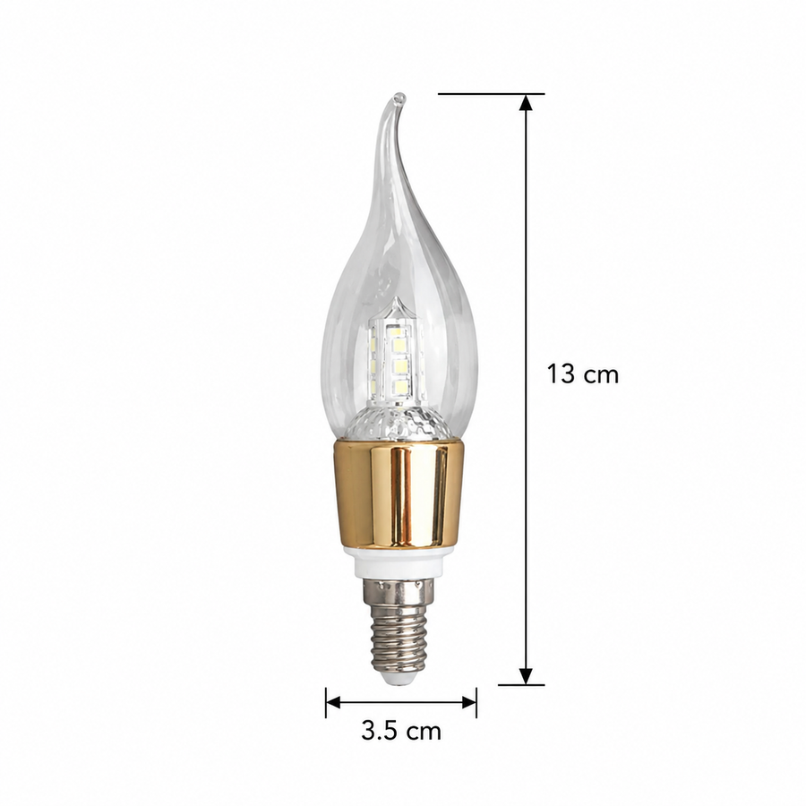 LED Bulb E14 Candle, 6W, Cool Light, 6000K