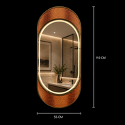 Giga LED mirror, 80x60cm, Silver, Touch, 6000K light