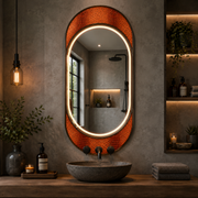 Giga LED mirror, 80x60cm, Silver, Touch, 6000K light