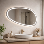 LED mirror, 80x45cm, Disegno Touch Marcello, Demister System, Dimabila Mirrors Korman E Default Title Alessandro Design