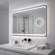 Rectangular LED mirror, 80x60cm, Stella Touch, Demisting System Mirrors Korman E Default Title Alessandro Design