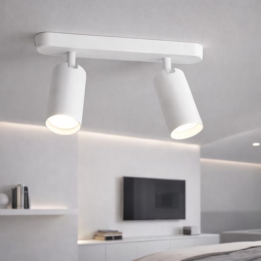 Lustra Joom cu Proiector Liniar 2XGU10 Alb Lustra LED Default Title Alessandro Design