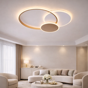 LED Chandelier with Remote Control KILLIAN 46W, 3 Circles, Cold/Warm/Neutral Light 3000K/4000K/6000K, Dimmable, Gold White LED Chandeliers with Remote Control Default Title Alessandro Design