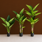 Plantă Artificială Tip Alocasia, 3 tulpini, 160 cm, Verde