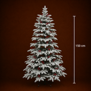 Brad Artificial CRAN, 150 cm, 320 vârfuri, Verde si Alb