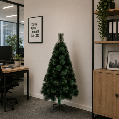 Brad Artificial MANIITSOQ, 150 cm, 130 vârfuri, Suport Metalic, Verde