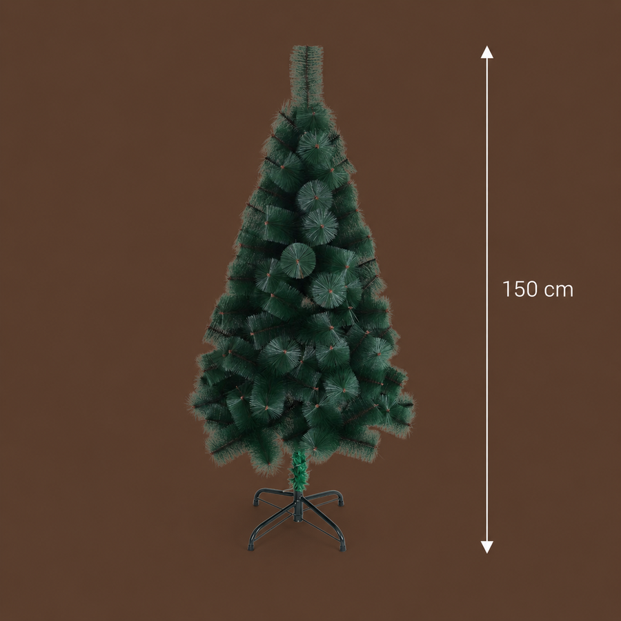 Brad Artificial MANIITSOQ, 150 cm, 130 vârfuri, Suport Metalic, Verde