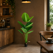 Plantă Artificială Tip Strelitzia, 160 cm, 12 frunze, Verde