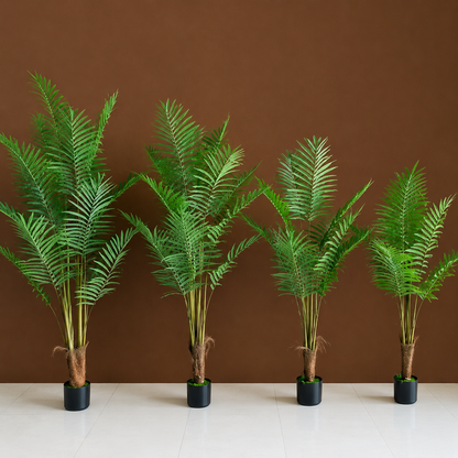 Planta Artificială Copac Tip Palmier Kentia, Cu Frunze Elegante, 160 cm, 7 frunze, Verde, cu Ghiveci